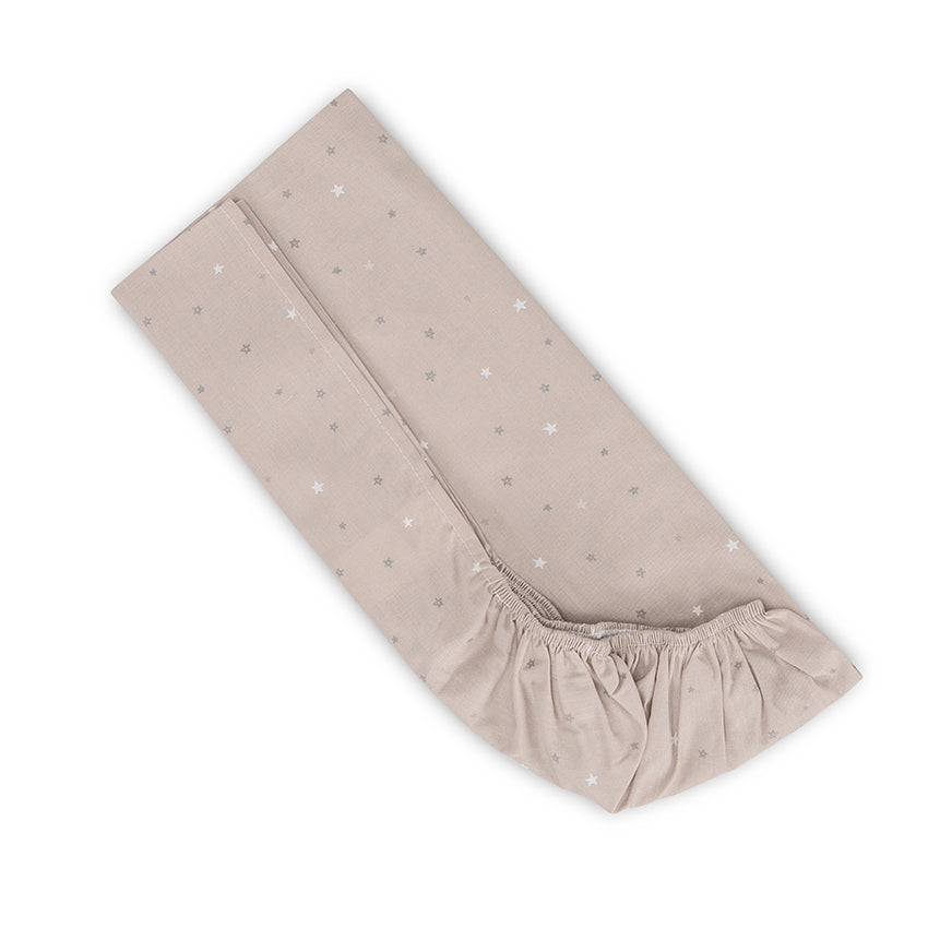Cearceaf Patut Lorelli, 98x65 cm, Bumbac Ranforce, Rose Sky - Beige Sky (1) [ps:9c8f7fd3-f81d-48c9-be13-a9c953006a8f]