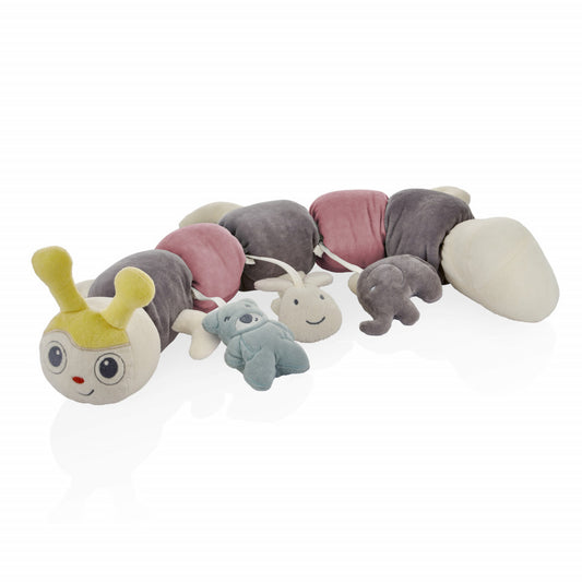 Protectie laterala multifunctionala cu jucarii din plus BabyJem Caterpilar (Culoare: Verde) [ps:9c9c8e06-edcd-4532-bf90-d00c2b8e757a]