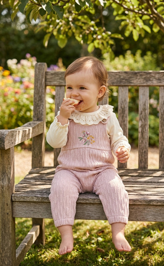 Set Mini Cayzen tricot jacquard roz pudrat cu bluză crem - 6-12 Luni (1) [ps:052a5c40-0d68-450c-b92b-c3f86f7b6c25]