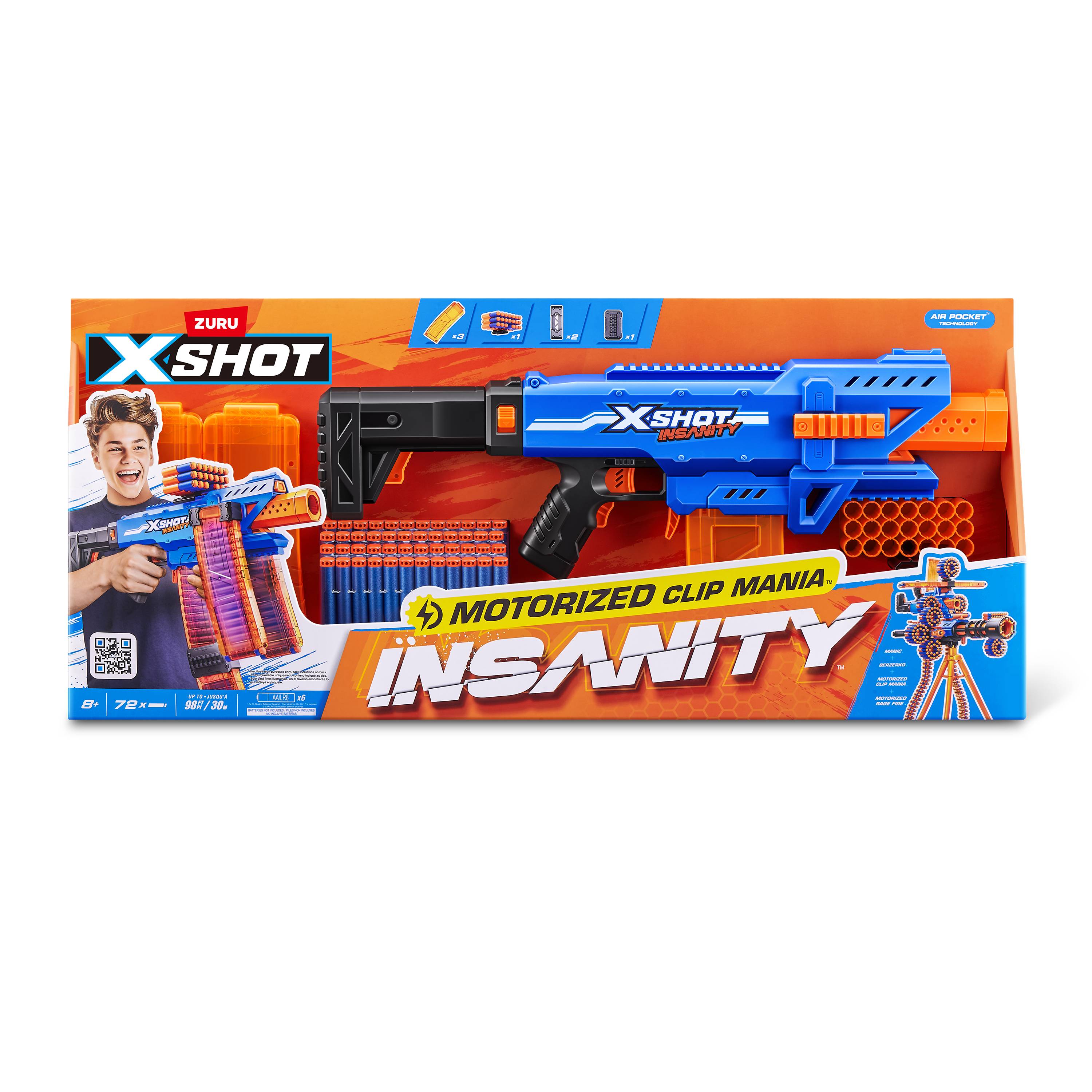 X-SHOT 1 model, arma de jucarie, Insanity Clip Mania, 24 - Imagine 1 [ps:eb7a3da3-3fee-498e-8a52-20a8fe5745fc]