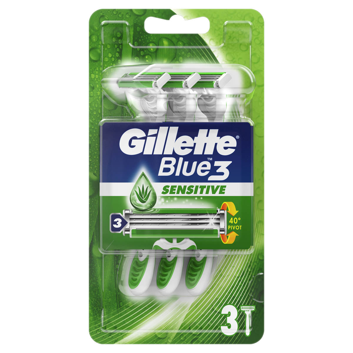 GILLETTE Blue III Sensitive, aparat de ras, 3 buc - Imagine 1 [ps:5f5ee16c-b816-48a8-ba17-8ba7097075c1]