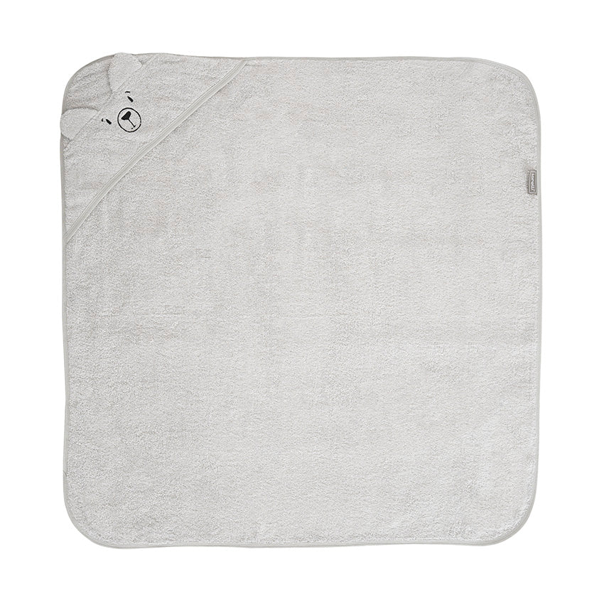 Prosop Baie Bebe cu Glugă Lorelli, Bumbac, Alb, 90x90 cm - Soft Grey (1) [ps:006ab8b3-26ea-4883-aa04-54a334e5e7eb]