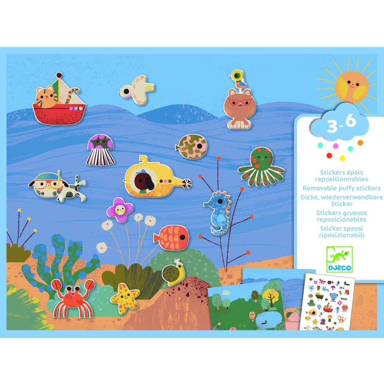Abtibilduri repozitionabile La mare si la tara, Djeco - Imagine 1 [ps:c6216581-a17c-4cff-9d5d-3065b54ef606]