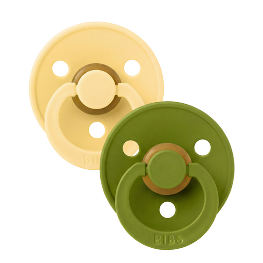Set 2 Suzete BIBS Colour Latex, Tetină Rotundă, 0 luni - Pale Butter/Wasabi (1) [ps:61d4b2cd-f6ba-4954-9085-0a7180219038]