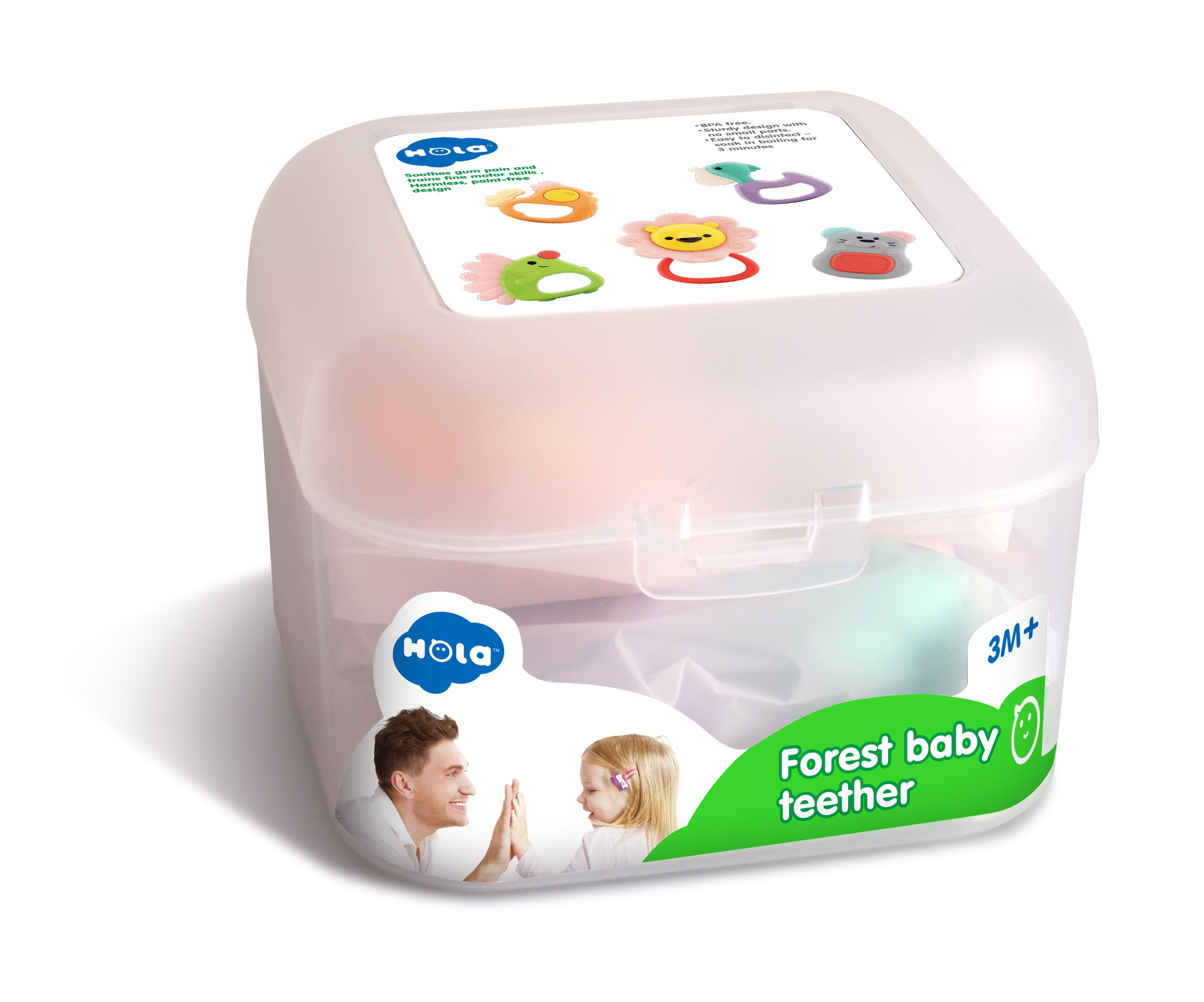 SET 5 JUCARII PENTRU DENTITIE IN CUTIE FOREST BABY - Imagine 1 [ps:9a30cd47-fcde-450a-9303-14e683dba022]