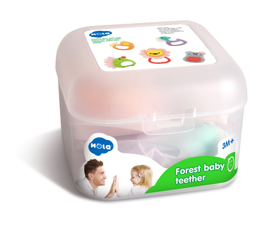 SET 5 JUCARII PENTRU DENTITIE IN CUTIE FOREST BABY - Imagine 1 [ps:9a30cd47-fcde-450a-9303-14e683dba022]