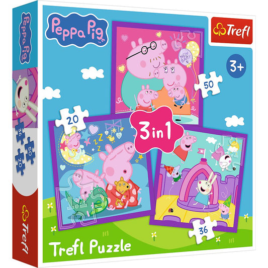 PUZZLE TREFL 3IN1 OBICEIURILE LUI PEPPA  PIG - Imagine 1 [ps:292747c4-57e1-4713-8b55-f834b062f665]