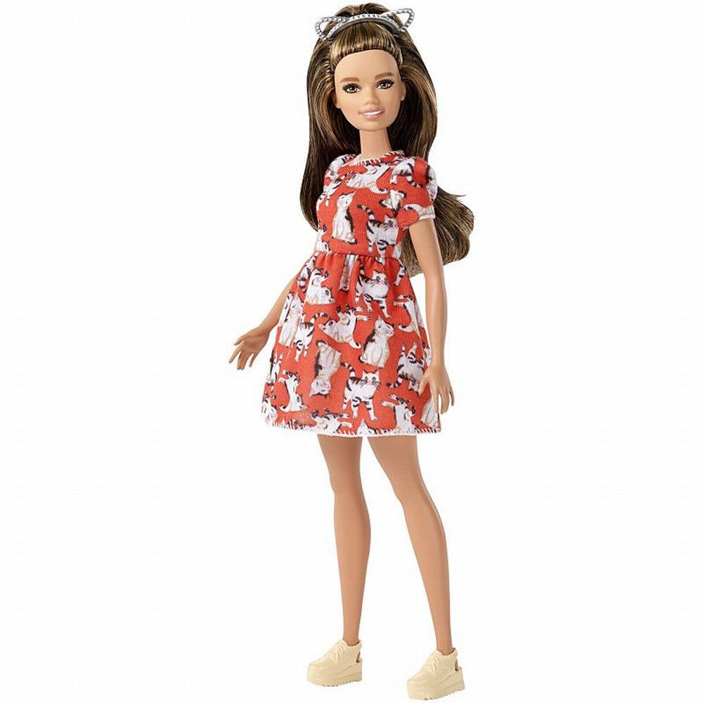 PAPUSA BARBIE FASHIONISTA CU ROCHITA CU IMPRIMEURI [ps:e0e8fe98-a3dd-4115-a6c0-36bafae25a05]