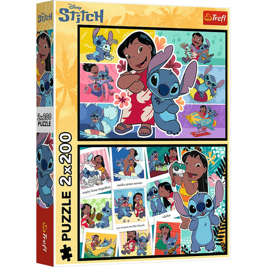 PUZZLE TREFL 2X200 DISNEY LILO SI STITCH VIATA FERICITA - Imagine 1 [ps:9735330d-b0ff-479a-8f8d-89a902a193bd]