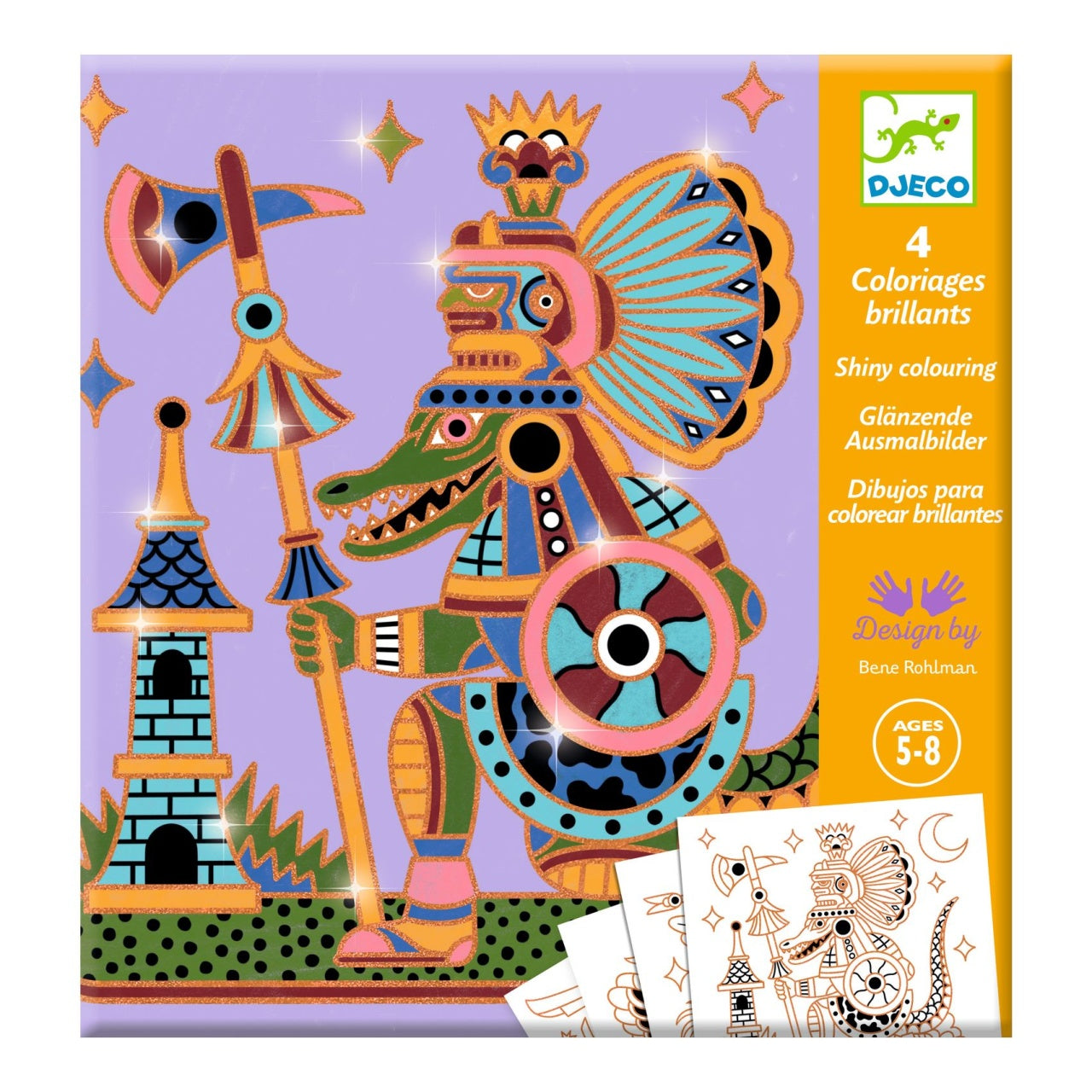 Joc creativ de colorat Animale razboinice, Djeco - Imagine 1 [ps:00844c0d-d8ac-4ce6-ae66-30f9447ba0c0]