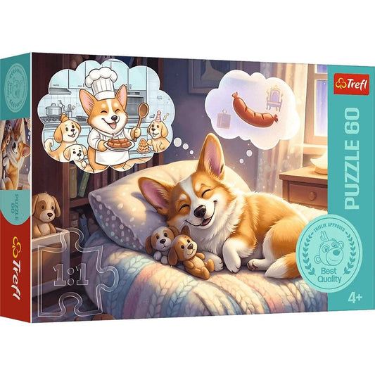 PUZZLE TREFL 60 CORGI IN TARAMUL VISELOR - Imagine 1