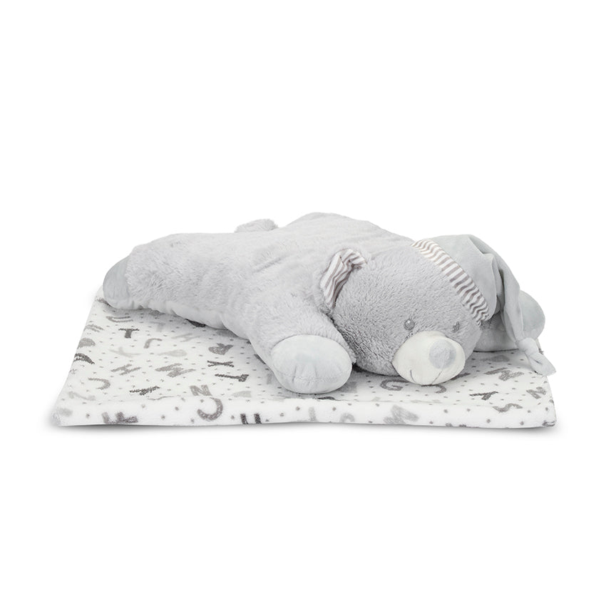 Set Păturică și Pernuță Ursuleț Lorelli Poffy, Beige - Grey (1) [ps:67f3a889-75f6-4b79-9ec3-07ee1e720fa6]
