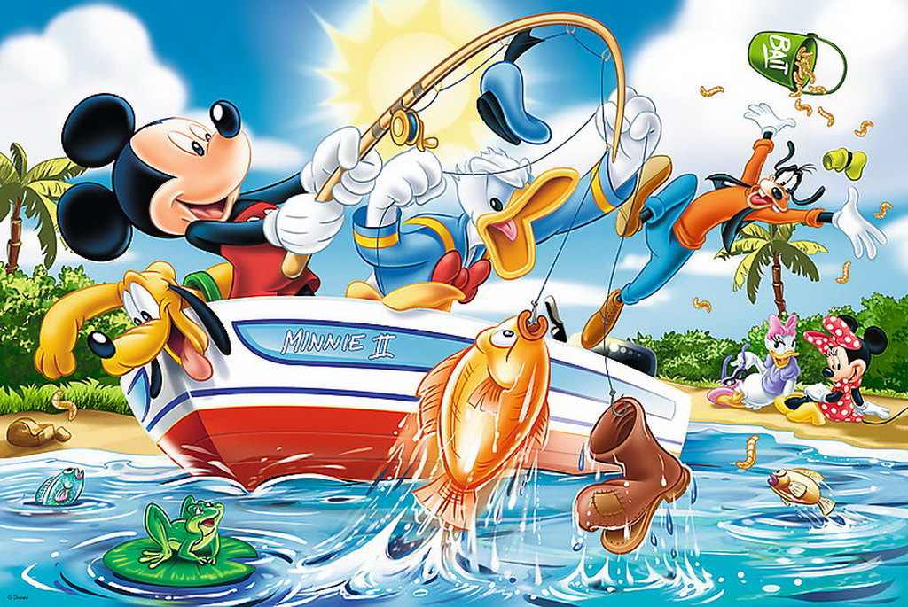 PUZZLE TREFL 24 MAXI FULGER MCQUEEN - Mickey Mouse - Pescuit (1) [ps:a6ae1304-e289-44ed-b799-59c1cca7caea]