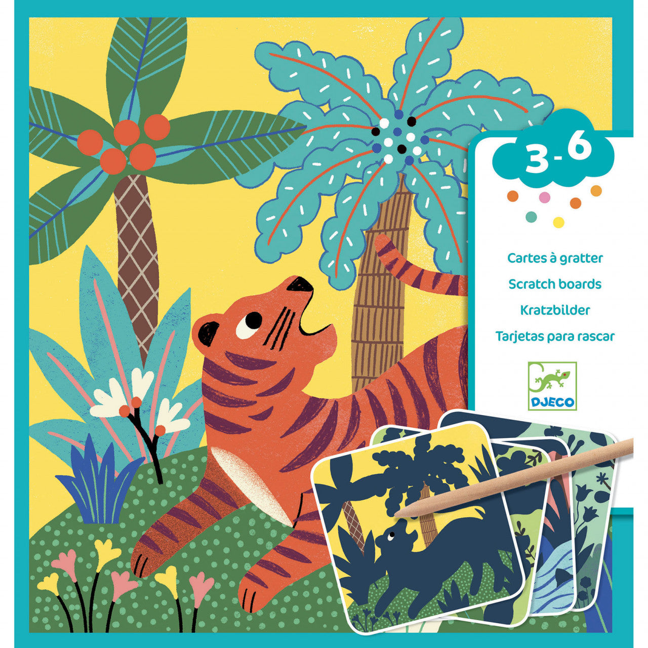 Joc creativ de razuit Animale mari pentru cei mici, Djeco - Imagine 1 [ps:e330e307-cadd-4d36-8a3a-d49ecb90fc52]