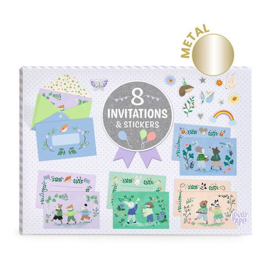 Set de invitatii Parada animalelor, Djeco - Imagine 1 [ps:76f06940-f5e3-45ef-b282-f826632a6c17]