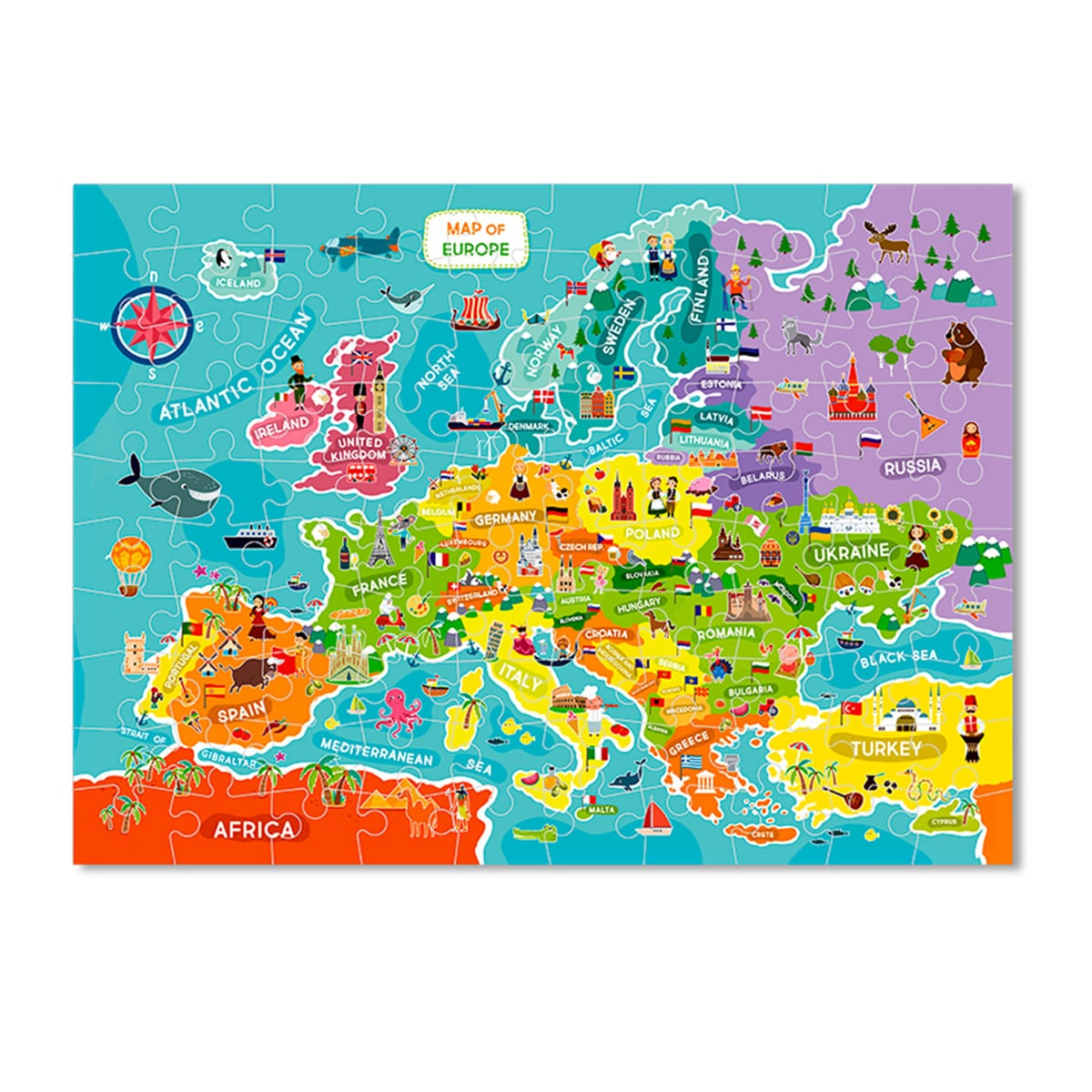 Puzzle Harta Europei Dodo Toys, 100 piese - Default Title (1) [ps:f5d66b37-fbcc-42dc-a699-7a8fb8047085]