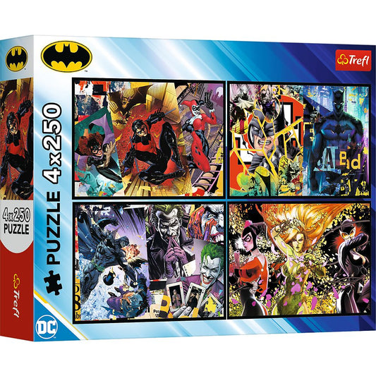 PUZZLE TREFL 4X250 BATMAN DC BATMAN IN ACTIUNE - Imagine 1 [ps:b0d38484-0aae-4340-886a-44bf1b4dbab9]