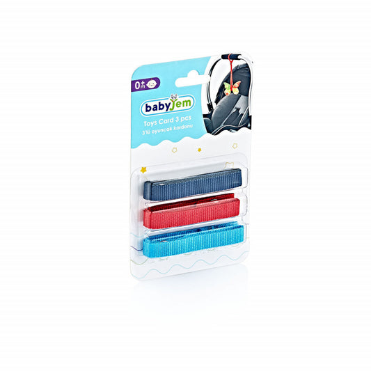 Set 3 panglici pentru agatat jucarii BabyJem - Imagine 1