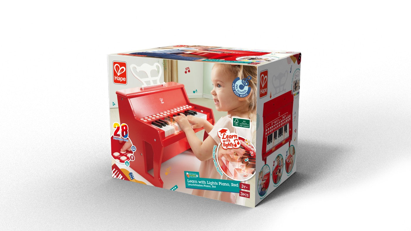 HAPE PIAN ELECTRONIC ROSU CU LUMINI - Imagine 1