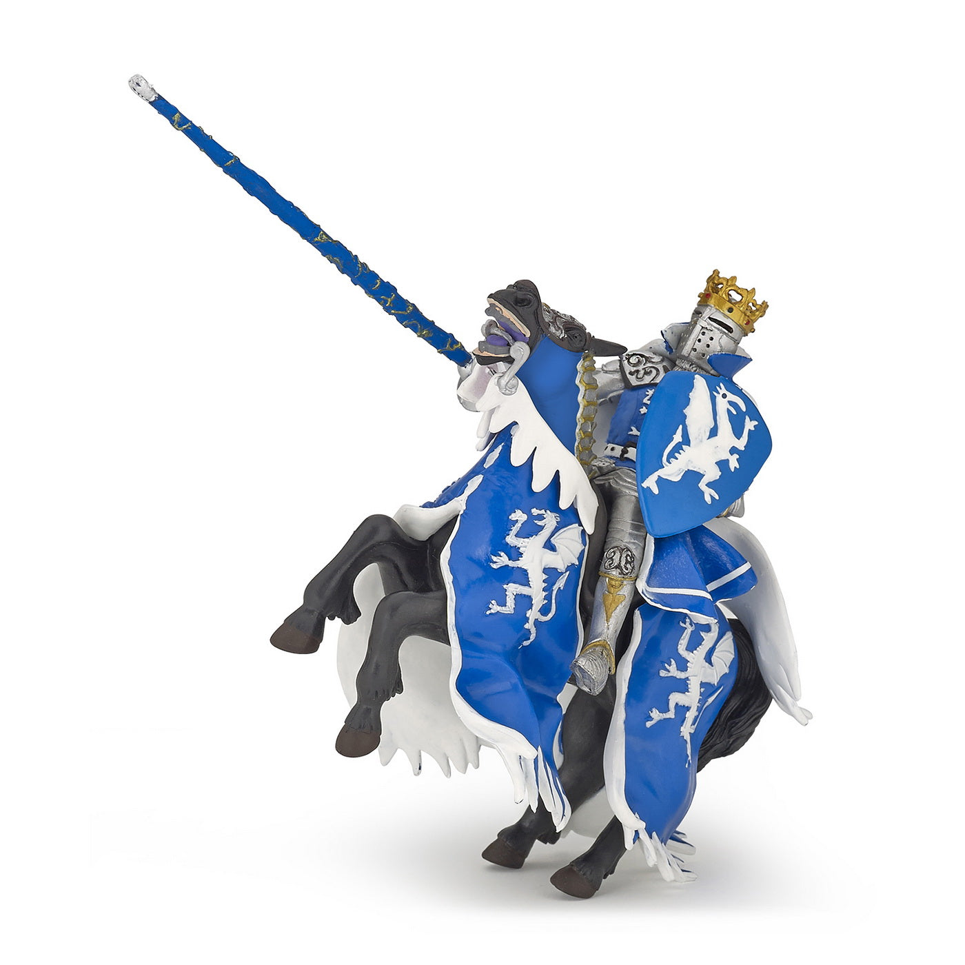 PAPO FIGURINA CALUL REGELUI CU BLAZON DRAGON ALBASTRU - Imagine 1 [ps:e4485f9d-0e86-469d-97a0-52c978ff075e]