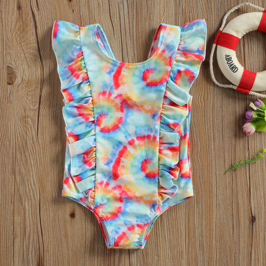 Costum de baie multicolor cu volanne verticale Drool - Imagine 1 [ps:c6c6d21b-7bc0-41f7-aa8a-74289969a5be]