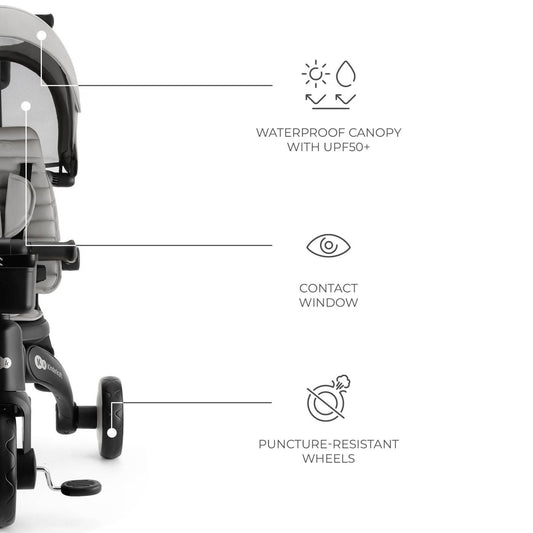 TRICICLETA KINDERKRAFT JAZZ 2, GREY - Gri