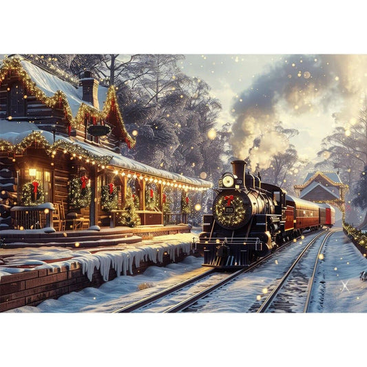 Puzzle Trefl 1000 Piese - Christmas Express cu Poster - Default Title (1) [ps:843d68ab-7ece-4552-ac66-299ad0f7be66]