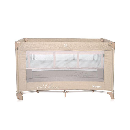 Pătuț Pliabil Lorelli Noemi, 2 Nivele, Mellow Rose Star - bej stelute (1) [ps:52273d6f-b441-4339-99b9-b69f6ff5acdb]