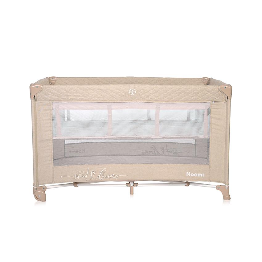 Pătuț Pliabil Lorelli Noemi, 2 Nivele, Mellow Rose Star - bej stelute (1) [ps:52273d6f-b441-4339-99b9-b69f6ff5acdb]