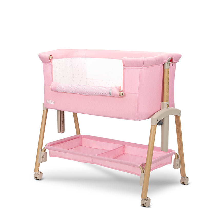 Patut pliabil, co-sleeper, Millie, 0 Luni+, max. 9 kg, inaltime reglabila 7 pozitii, sistem antireflux, plasa de tantari, saltea inclusa [ps:be243cee-4547-4d67-a048-44f45e57a44b]