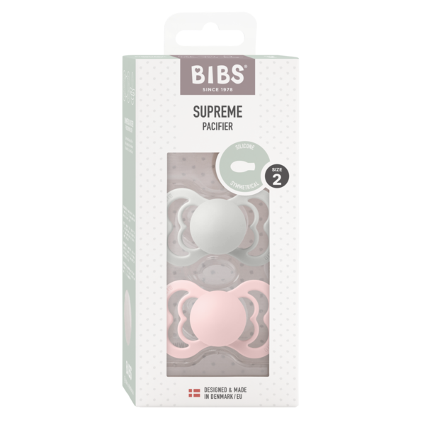 Set 2 Suzete BIBS Supreme Silicon 0 luni - Ivory/Blush - Haze/Blossom (1) [ps:8b582ca9-db82-4a87-aed2-25af8a23f716]