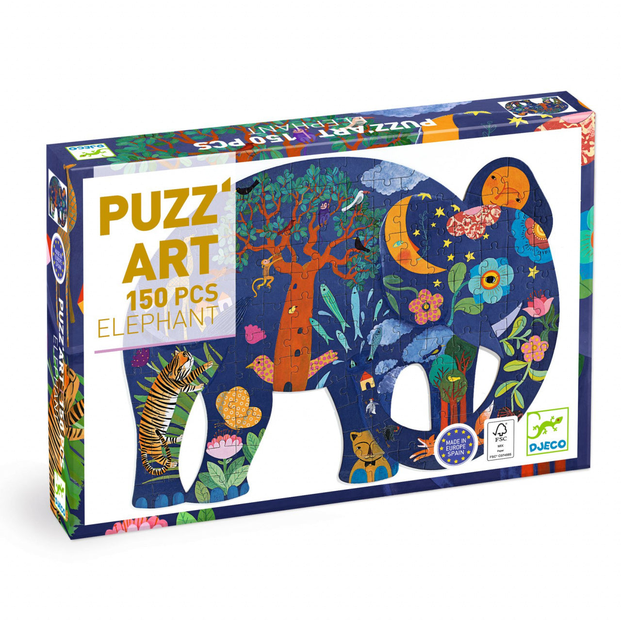 Puzzle Puzz'Art Elefant, Djeco - Imagine 1 [ps:1e1d6679-99d1-49f6-bdce-8839d6c248ce]