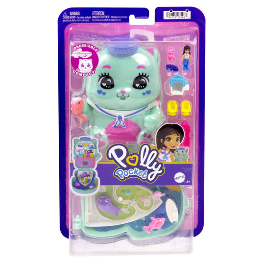 POLLY POCKET SET GENTUTA ANIMALUT PISICUTA MARINAR CU - Imagine 1