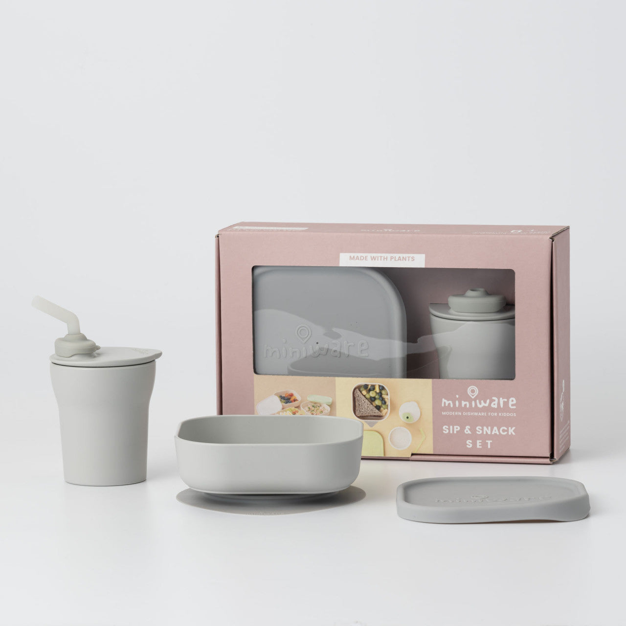 Set diversificare hrana bebelusi Miniware Sip&Snack, - Gri [ps:55321c22-7723-44c7-a783-423d50803246]