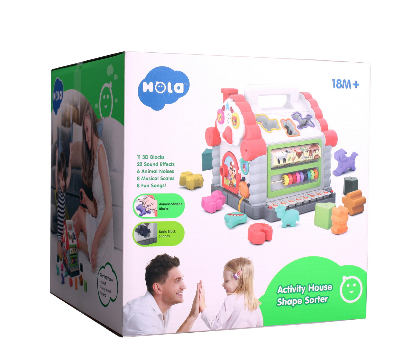 CASUTA EDUCATIVA A ANIMALUTELOR CU SUNETE SI LUMINI - Imagine 1