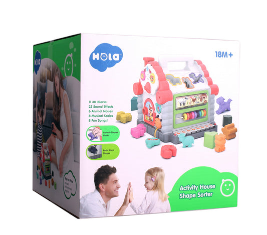 CASUTA EDUCATIVA A ANIMALUTELOR CU SUNETE SI LUMINI - Imagine 1