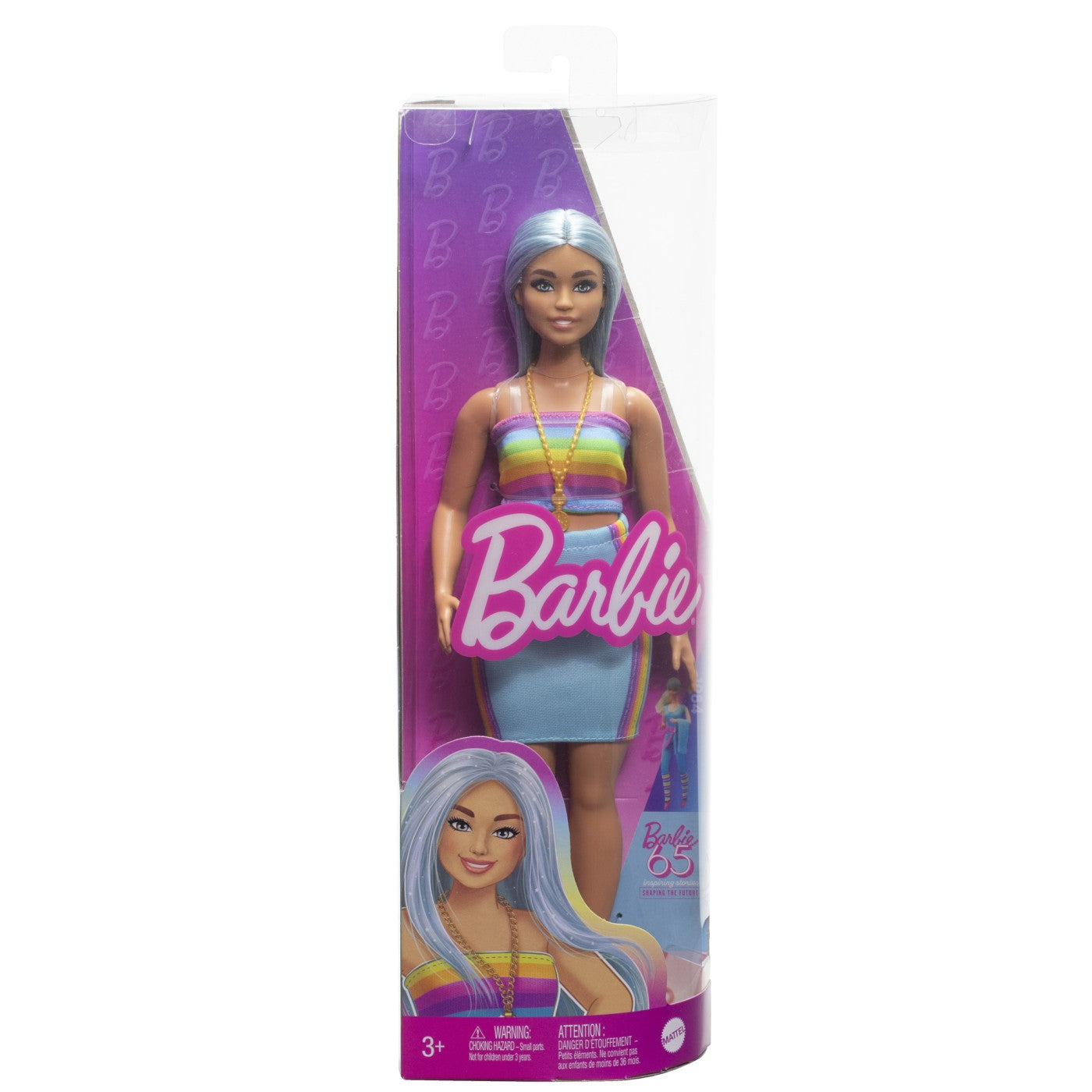 PAPUSA BARBIE FASHIONISTA CU PAR ALBASTRU PLATINAT SI - Imagine 1 [ps:36ce36b0-5f70-4c7b-8a5d-6a11dcfab148]