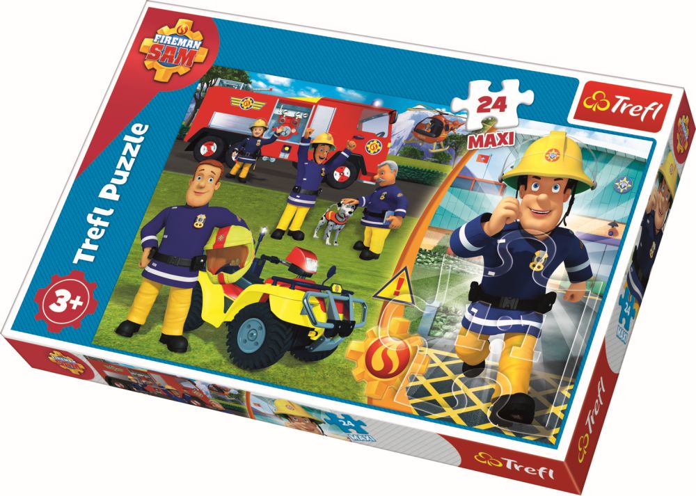 PUZZLE TREFL 24 MAXI BRAVUL POMPIER SAM - Imagine 1