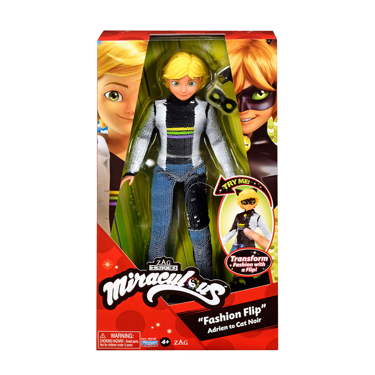 MIRACULOUS, papusa, Papusa Cat Noir cu paiete - Imagine 1 [ps:925be1a4-acbb-44ac-b1e4-b53b878fec19]