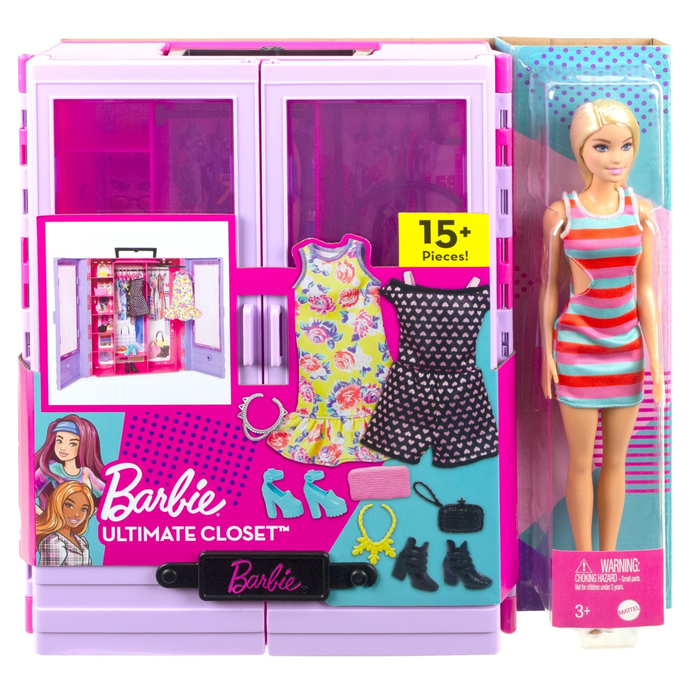 BARBIE DULAPUL PAPUSII BARBIE CU PAPUSA BARBIE Mattel - Imagine 1