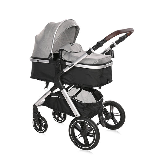 Cărucioar cu Landou Transformabil Lorelli Viola, Tropical - Opaline Grey (1) [ps:2f22366e-94dc-4930-9cf4-67474797fd54]