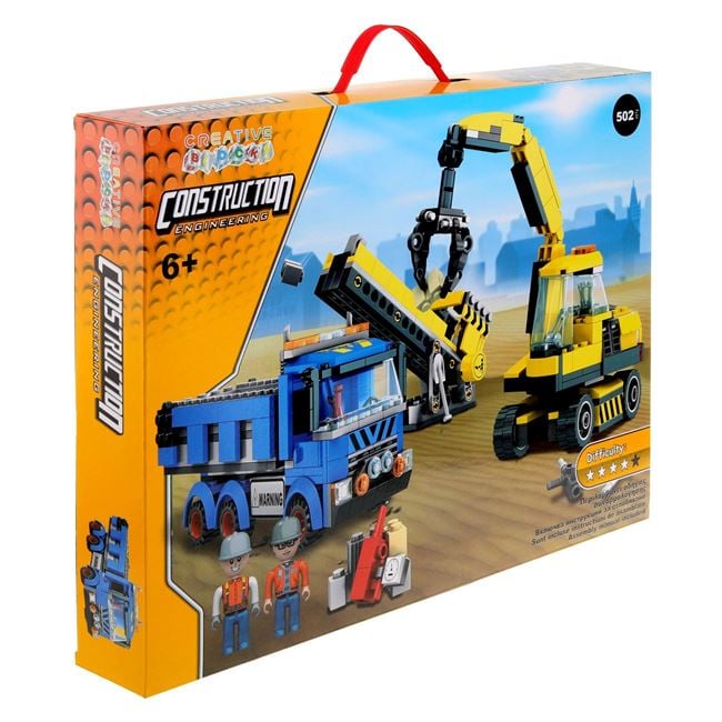Cuburi Construcție Vehicule de Șantier Jumbo - 502 Piese - Default Title (1) [ps:f22fcb33-9982-4c1e-9551-ca0cad81e141]
