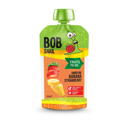 BOB SNAIL Fruits to Go, smoothie, cu banane si capsune, - Imagine 1