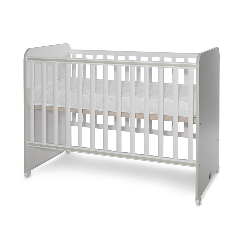 Pătuț Bebe Lorelli Sweet Dream, 60x120 cm, White Stone Grey - White Milky Green (1) [ps:a9d52108-f0bb-4216-bd08-02cc51ebb1fe]