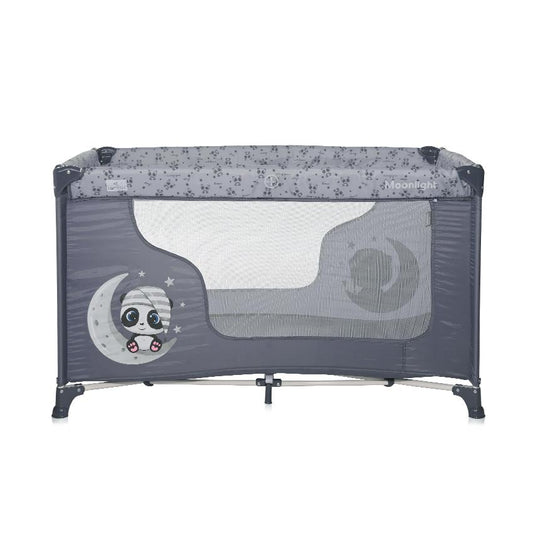 Pătuț Pliabil Lorelli Moonlight, Mellow Rose Fellows - Cool Grey Pandas (1) [ps:8170e901-937d-4ee5-9e50-8bf46585600d]