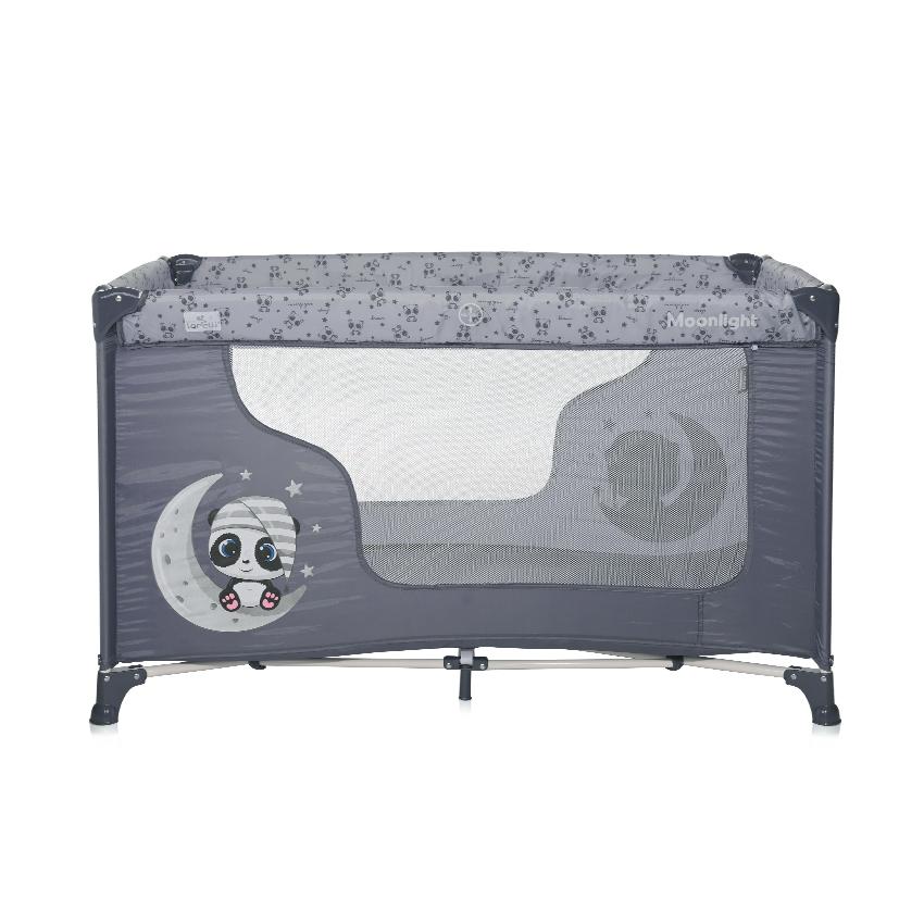 Pătuț Pliabil Lorelli Moonlight, Mellow Rose Fellows - Cool Grey Pandas (1) [ps:8170e901-937d-4ee5-9e50-8bf46585600d]