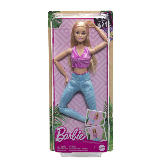 PAPUSA BARBIE MADE TO MOVE BLONDA CU TOP MOV Mattel - Imagine 1 [ps:efbeb857-263d-4fb7-9851-d6fc0ea2e37c]
