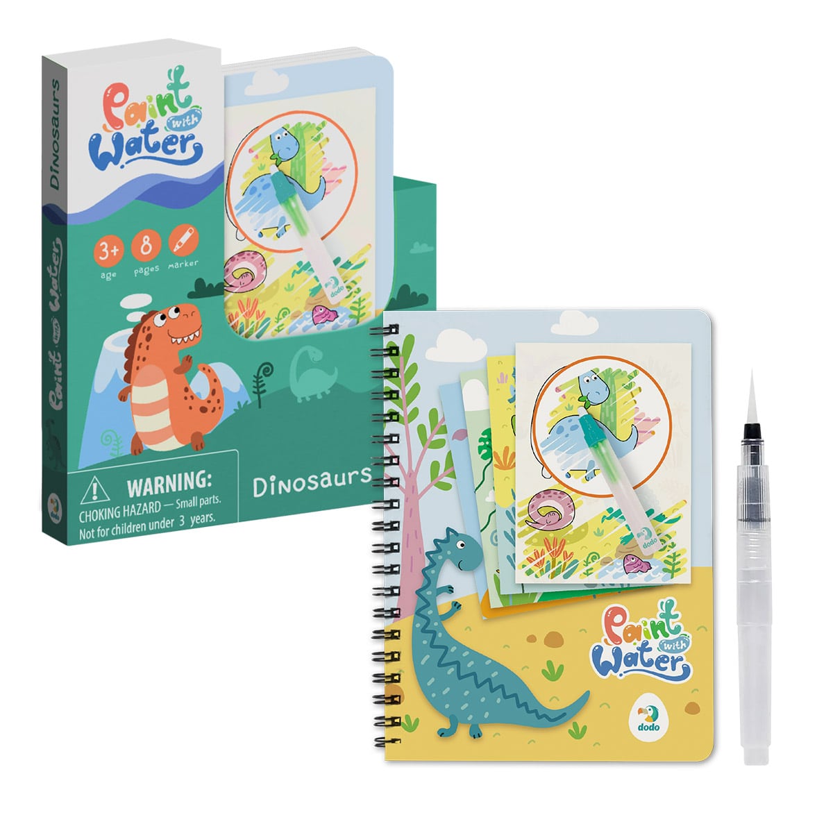 Carte de Colorat cu Apă Dinozauri Dodo Toys - Default Title (1) [ps:9828ea8f-d0fc-45d2-a92d-94d0587d635c]