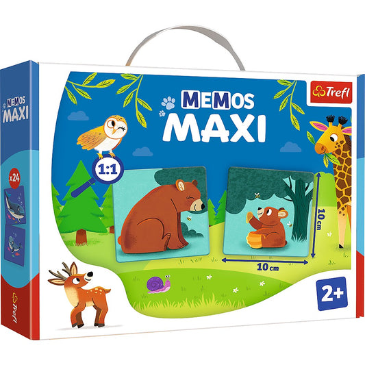 JOC MEMOS MAXI ANIMALE PARINTI SI COPII Trefl - Imagine 1
