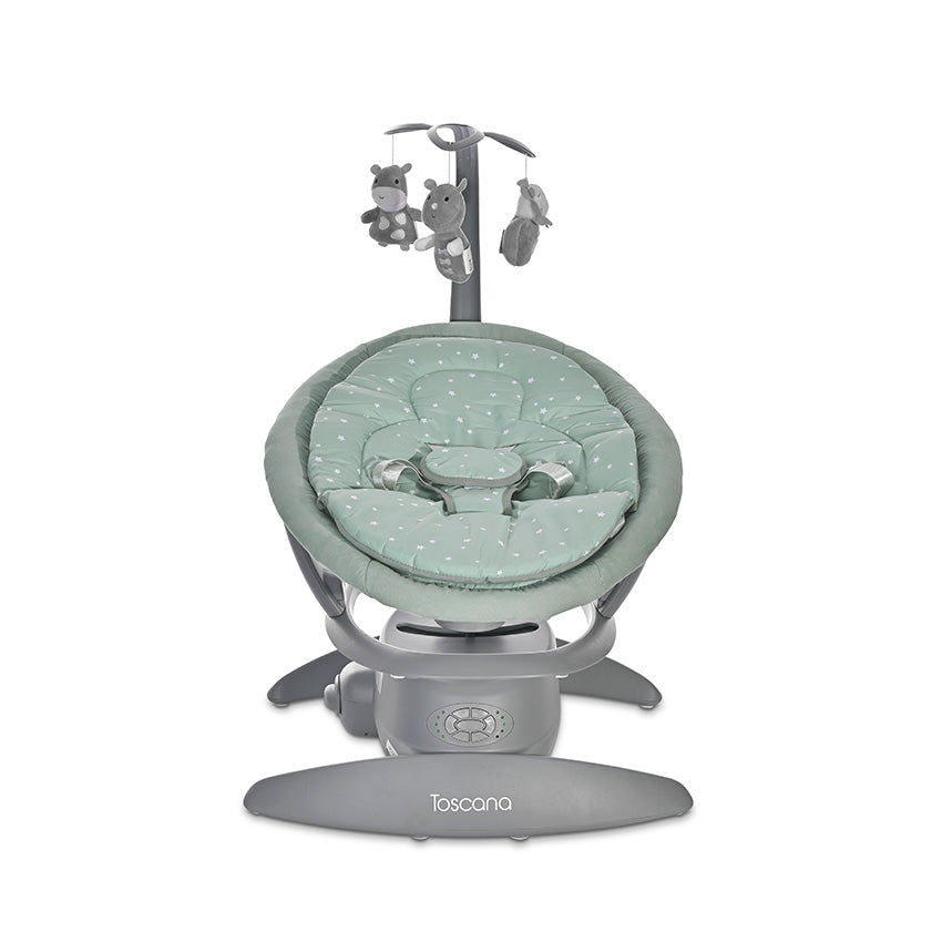 Leagăn Electric Rotativ Lorelli Toscana, Grey Trees - Frosty Green Stars (1) [ps:b5e3561d-9448-45a7-b251-6fd997580d88]